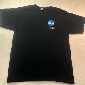 NASA 50th Anniversary TShirt Mens Large Black 1958-2008 Space Graphic Never Worn